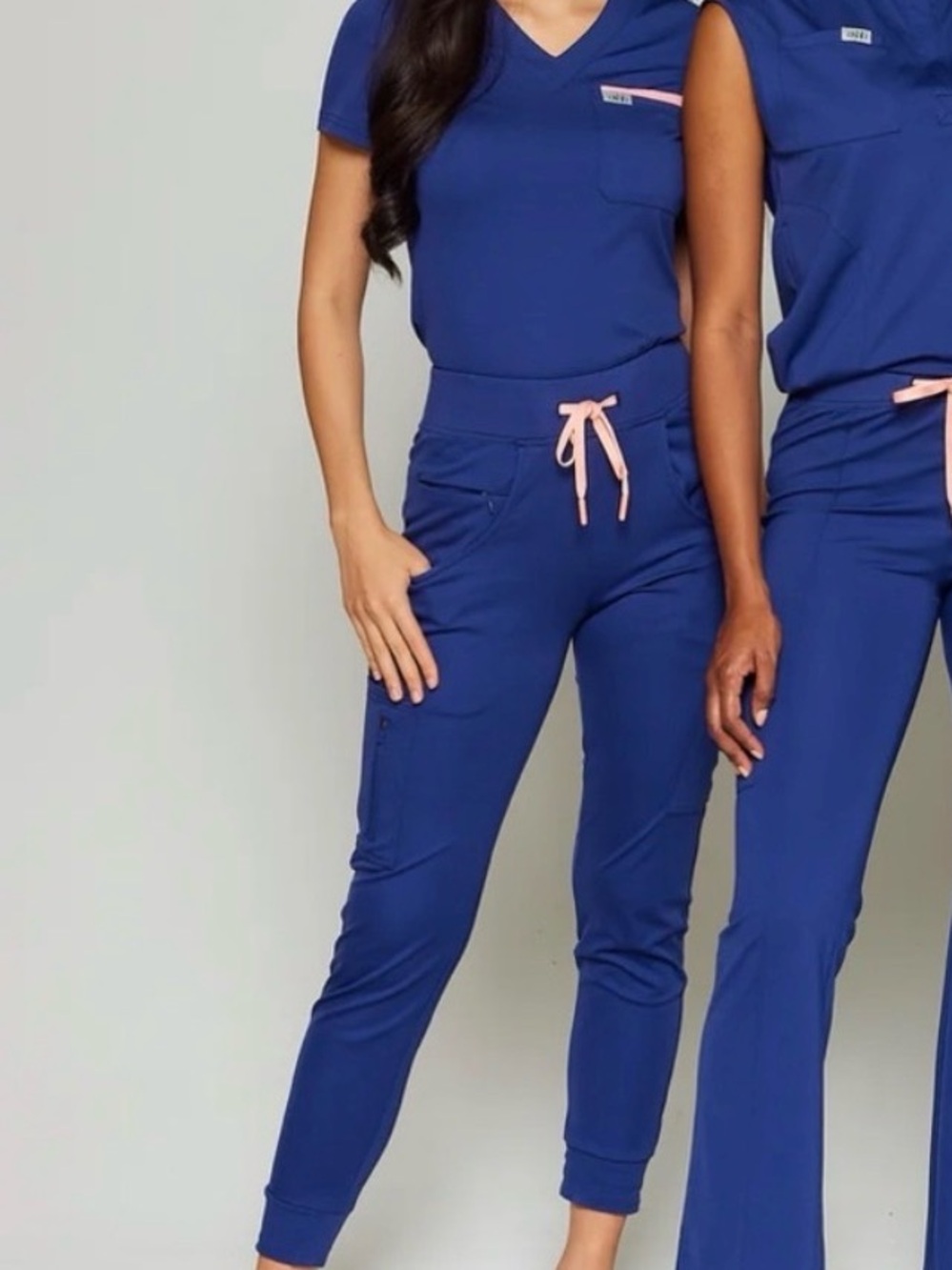 Petite XS Ashh Aneesa Navy Blue Scrub top + joggers